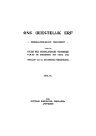 Ons geestelijk erf. Deel 9,  [tijdschrift] Ons geestelijk erf