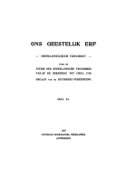 Ons geestelijk erf. Deel 11,  [tijdschrift] Ons geestelijk erf