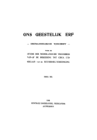 Ons geestelijk erf. Deel 12,  [tijdschrift] Ons geestelijk erf