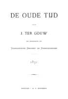 De oude tijd. Jaargang 1871,  [tijdschrift] Oude Tijd, De