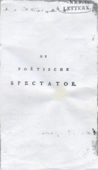 De Poetische Spectator,  [tijdschrift] Poetische Spectator, De