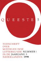 Queeste. Tijdschrift over middeleeuwse letterkunde in de Nederlanden. Jaargang 1998,  [tijdschrift] Queeste