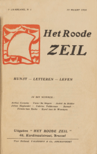 Het Roode Zeil. Jaargang 1,  [tijdschrift] Roode Zeil, Het