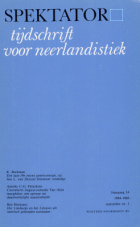 Spektator. Jaargang 14,  [tijdschrift] Spektator. Tijdschrift voor Neerlandistiek