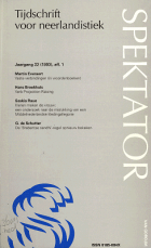 Spektator. Jaargang 22,  [tijdschrift] Spektator. Tijdschrift voor Neerlandistiek