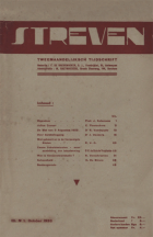 Streven. Jaargang 1,  [tijdschrift] Streven [1933-1947]