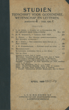 Studiën op godsdienstig, wetenschappelijk en letterkundig gebied. Jaargang 2,  [tijdschrift] Studiën op godsdienstig, wetenschappelijk en letterkundig gebied