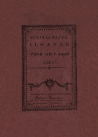 Surinaamsche Almanak voor het Jaar 1820,  [tijdschrift] Surinaamsche Almanak