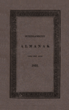 Surinaamsche Almanak voor het Jaar 1831,  [tijdschrift] Surinaamsche Almanak