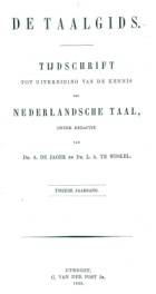 De Taalgids. Jaargang 2,  [tijdschrift] Taalgids, De