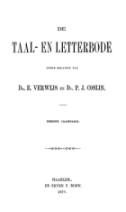 De taal- en letterbode. Jaargang 1,  [tijdschrift] Taal- en letterbode, De