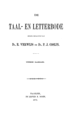 De taal- en letterbode. Jaargang 2,  [tijdschrift] Taal- en letterbode, De