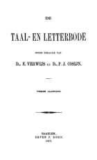 De taal- en letterbode. Jaargang 4,  [tijdschrift] Taal- en letterbode, De