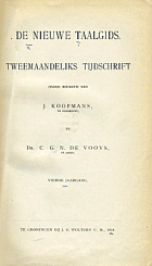 De Nieuwe Taalgids. Jaargang 4,  [tijdschrift] Nieuwe Taalgids, De