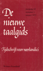 De Nieuwe Taalgids. Jaargang 65,  [tijdschrift] Nieuwe Taalgids, De
