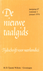 De Nieuwe Taalgids. Jaargang 67,  [tijdschrift] Nieuwe Taalgids, De