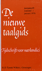 De Nieuwe Taalgids. Jaargang 69,  [tijdschrift] Nieuwe Taalgids, De