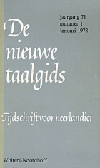 De Nieuwe Taalgids. Jaargang 71,  [tijdschrift] Nieuwe Taalgids, De