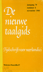 De Nieuwe Taalgids. Jaargang 78,  [tijdschrift] Nieuwe Taalgids, De