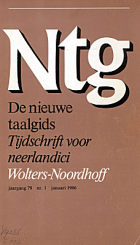 De Nieuwe Taalgids. Jaargang 79,  [tijdschrift] Nieuwe Taalgids, De