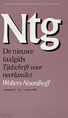 De Nieuwe Taalgids. Jaargang 81,  [tijdschrift] Nieuwe Taalgids, De