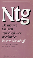 De Nieuwe Taalgids. Jaargang 85,  [tijdschrift] Nieuwe Taalgids, De