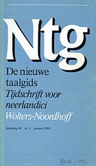 De Nieuwe Taalgids. Jaargang 86,  [tijdschrift] Nieuwe Taalgids, De