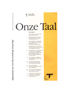 Onze Taal. Jaargang 55,  [tijdschrift] Onze Taal