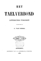 Het Taelverbond. Jaargang 3,  [tijdschrift] Taelverbond. Letterkundig Tydschrift, Het