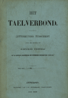 Het Taelverbond. Jaargang 7,  [tijdschrift] Taelverbond. Letterkundig Tydschrift, Het