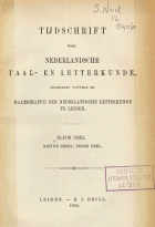 Tijdschrift voor Nederlandse Taal- en Letterkunde. Jaargang 11,  [tijdschrift] Tijdschrift voor Nederlandse Taal- en Letterkunde