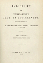 Tijdschrift voor Nederlandse Taal- en Letterkunde. Jaargang 12,  [tijdschrift] Tijdschrift voor Nederlandse Taal- en Letterkunde