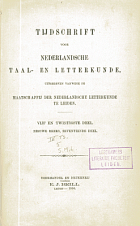 Tijdschrift voor Nederlandse Taal- en Letterkunde. Jaargang 25,  [tijdschrift] Tijdschrift voor Nederlandse Taal- en Letterkunde