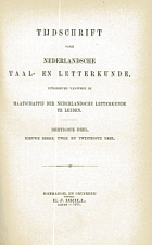 Tijdschrift voor Nederlandse Taal- en Letterkunde. Jaargang 30,  [tijdschrift] Tijdschrift voor Nederlandse Taal- en Letterkunde