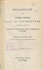 Tijdschrift voor Nederlandse Taal- en Letterkunde. Jaargang 39,  [tijdschrift] Tijdschrift voor Nederlandse Taal- en Letterkunde