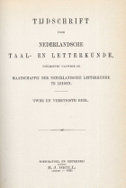 Tijdschrift voor Nederlandse Taal- en Letterkunde. Jaargang 42,  [tijdschrift] Tijdschrift voor Nederlandse Taal- en Letterkunde