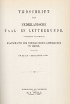 Tijdschrift voor Nederlandse Taal- en Letterkunde. Jaargang 42,  [tijdschrift] Tijdschrift voor Nederlandse Taal- en Letterkunde