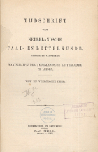 Tijdschrift voor Nederlandse Taal- en Letterkunde. Jaargang 45,  [tijdschrift] Tijdschrift voor Nederlandse Taal- en Letterkunde