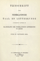 Tijdschrift voor Nederlandse Taal- en Letterkunde. Jaargang 52,  [tijdschrift] Tijdschrift voor Nederlandse Taal- en Letterkunde