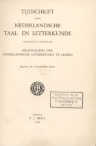 Tijdschrift voor Nederlandse Taal- en Letterkunde. Jaargang 57,  [tijdschrift] Tijdschrift voor Nederlandse Taal- en Letterkunde