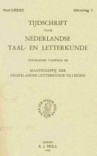 Tijdschrift voor Nederlandse Taal- en Letterkunde. Jaargang 82,  [tijdschrift] Tijdschrift voor Nederlandse Taal- en Letterkunde