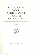 Tijdschrift voor Nederlandse Taal- en Letterkunde. Jaargang 101,  [tijdschrift] Tijdschrift voor Nederlandse Taal- en Letterkunde