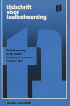 Tijdschrift voor Taalbeheersing. Jaargang 9,  [tijdschrift] Tijdschrift voor Taalbeheersing