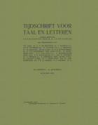 Tijdschrift voor taal en letteren. Jaargang 9,  [tijdschrift] Tijdschrift voor Taal en Letteren