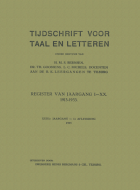 Tijdschrift voor taal en letteren. Jaargang 23,  [tijdschrift] Tijdschrift voor Taal en Letteren