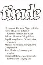 Tirade. Jaargang 24 (nrs. 252-261),  [tijdschrift] Tirade