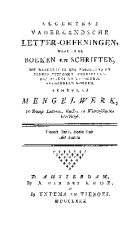 Vaderlandsche letteroefeningen. Jaargang 1780,  [tijdschrift] Vaderlandsche Letteroefeningen