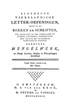 Vaderlandsche letteroefeningen. Jaargang 1783,  [tijdschrift] Vaderlandsche Letteroefeningen