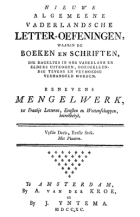 Vaderlandsche letteroefeningen. Jaargang 1790,  [tijdschrift] Vaderlandsche Letteroefeningen