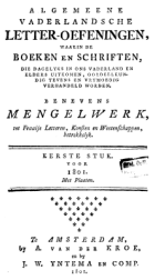 Vaderlandsche letteroefeningen. Jaargang 1801,  [tijdschrift] Vaderlandsche Letteroefeningen